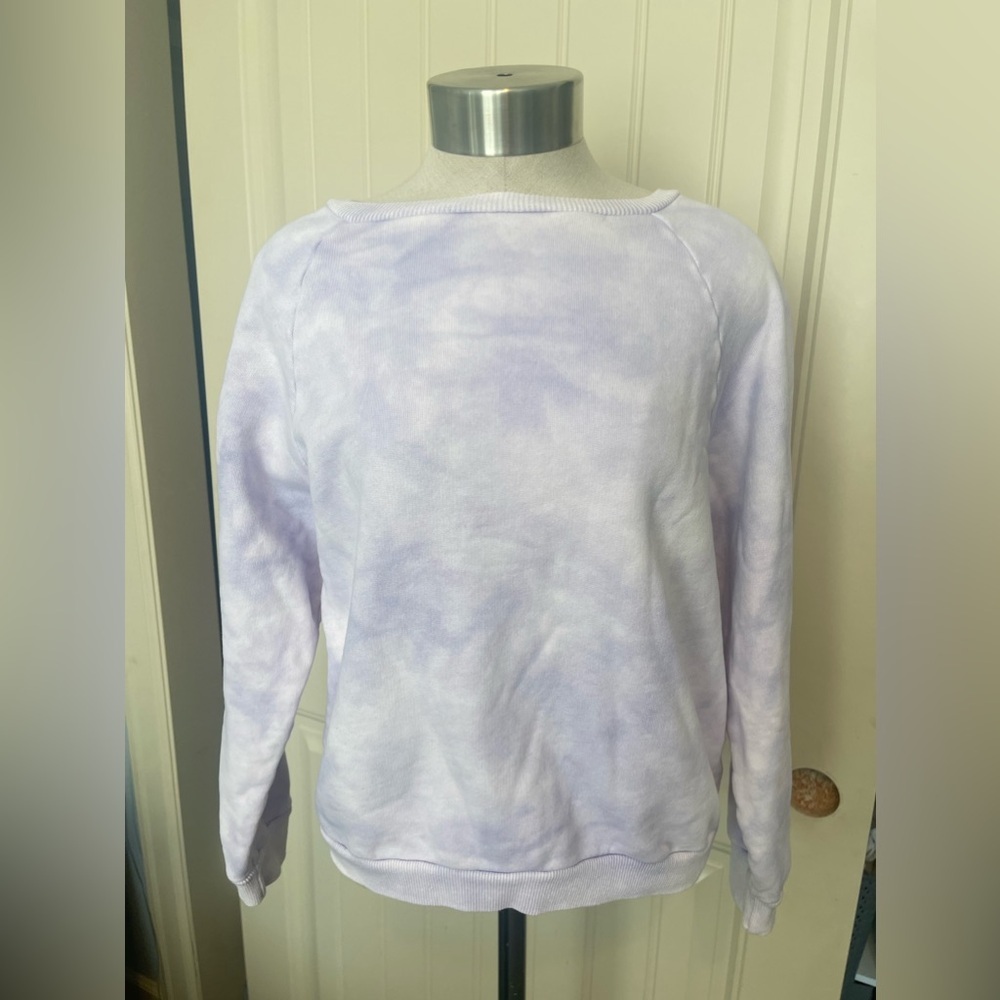 Nili Lotan Purple Tie‎ Dye Crewneck